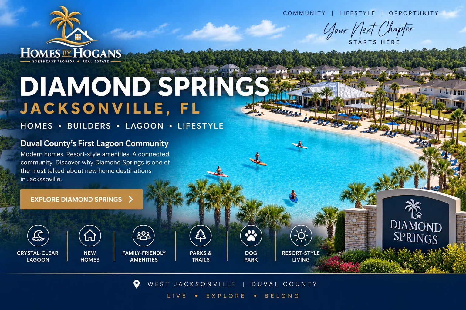 Diamond Springs lagoon community in Jacksonville, Florida